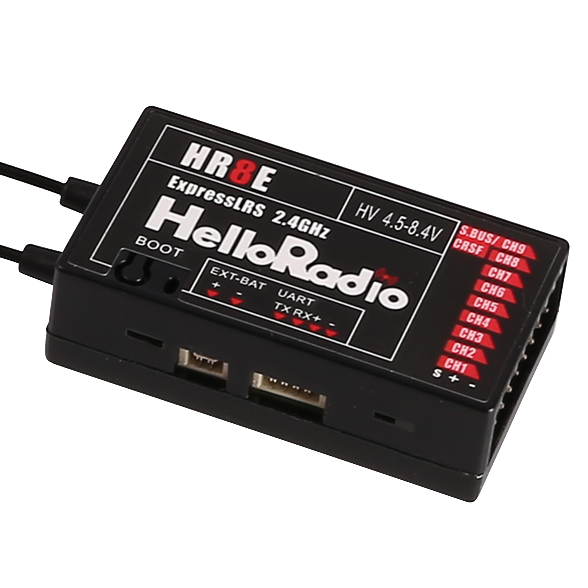 Amazon.com: HelloRadio HR8E ELRS PWM Receiver: 2.4GHz 9Ch